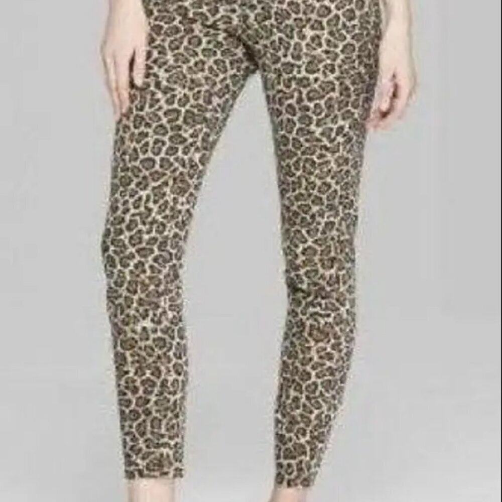 NY&C High Waist Cheetah Print Leggings Women's Size M